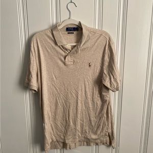 Polo Ralph Lauren Pima Soft Touch Polo Shirt Mens Large Beige